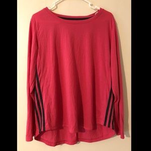 adidas hot pink long sleeve top
